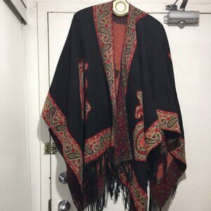 PASHMINA CASHMERE TASSEL TRIM SHAWLS ONE SIZE